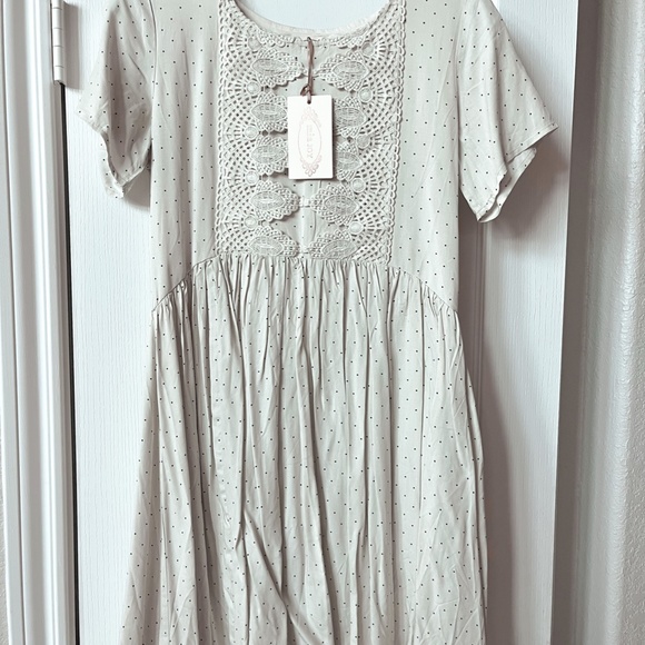 NWT Womens Joyfolie Mia Joy Ally Dress in Ivory XS - Picture 4 of 5